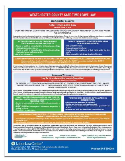 Westchester County Labor Law Poster