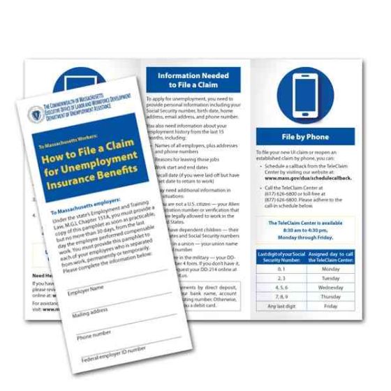 Massachusetts Unemployment Insurance Pamphlet
