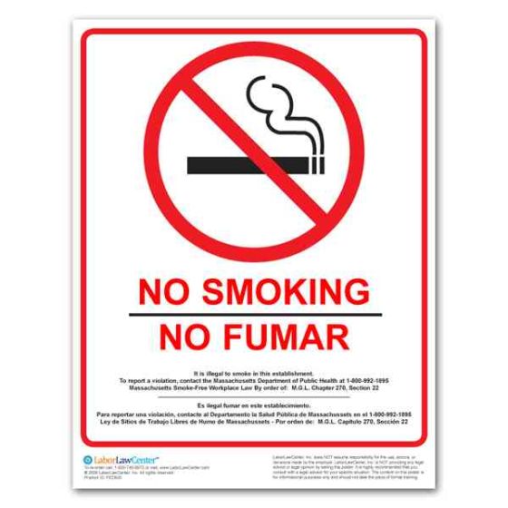 Massachusetts No Smoking Poster