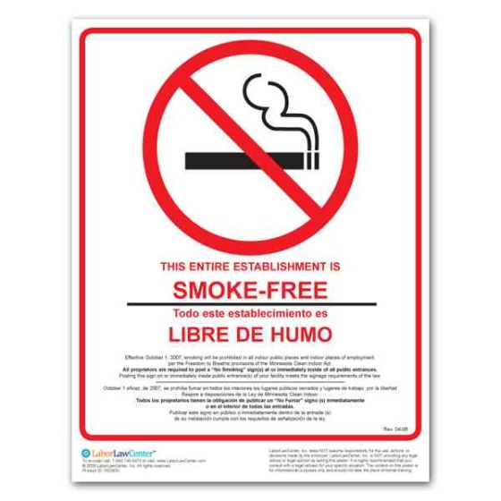 Minnesota No Smoking Poster