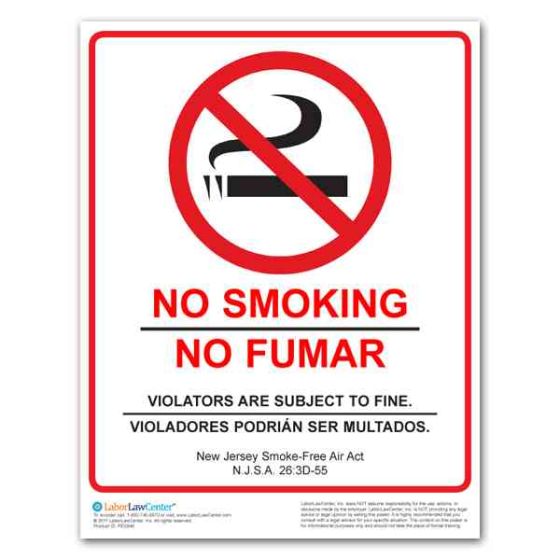 New Jersey No Smoking Poster