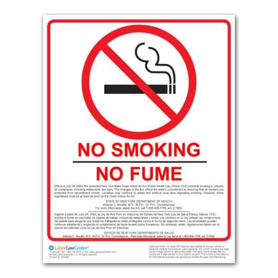 New York No Smoking Poster