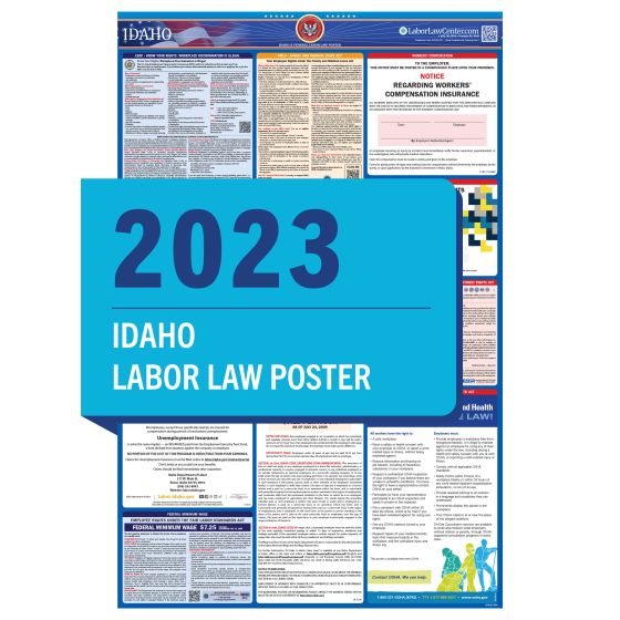 Idaho & Federal Labor Law Posters- Unlaminated 