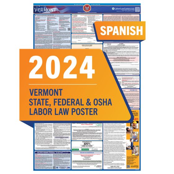 Vermont & Federal Labor Law Posters - Spanish