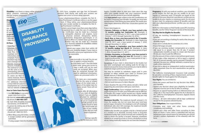 CA State Disability Insurance Pamphlet