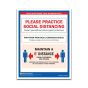 Retail or Restaurant Social Distancing Poster