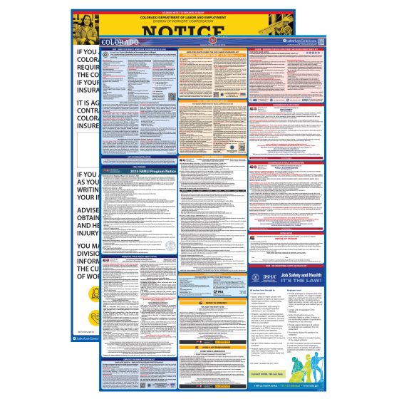 Colorado & Federal Labor Law Posters - Unlaminated 
