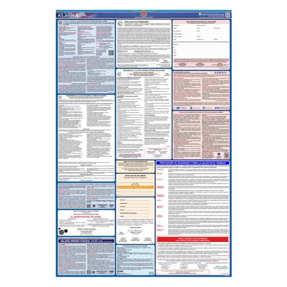 Alaska & Federal Labor Law Posters - Spanish