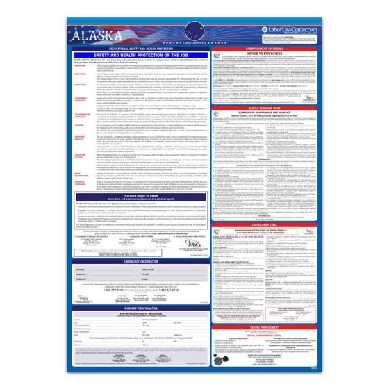 Alaska State Labor Law Poster - Unlaminated 