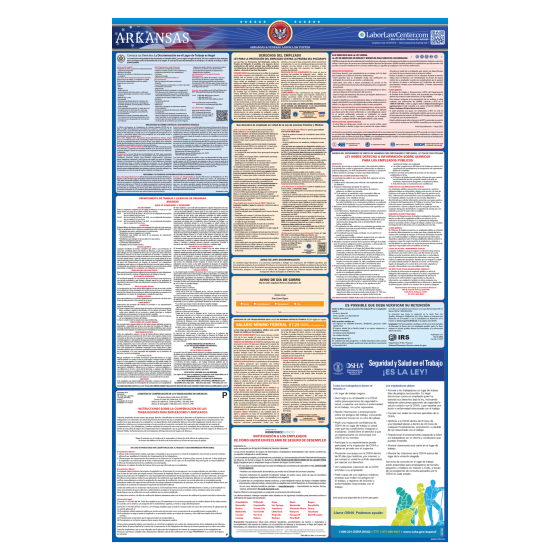 Arkansas & Federal Labor Law Posters - Spanish