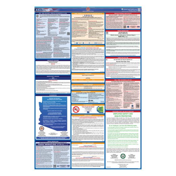 Arizona & Federal Labor Law Posters - Spanish - Unlaminated 
