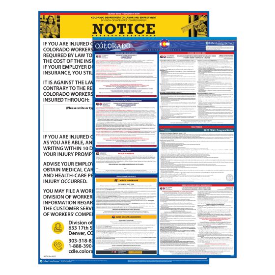 Colorado State Labor Law Poster - Unlaminated 