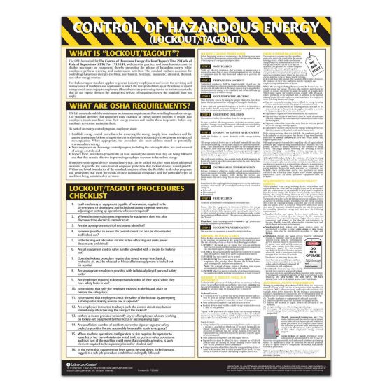 Lock Out/Tag Out Poster