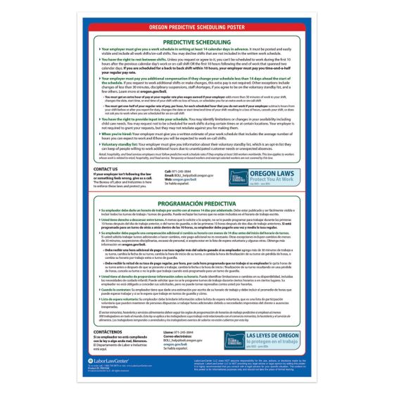 Oregon Predictive Scheduling Poster