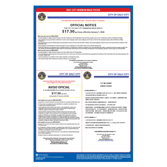 Daly City Labor Law Poster