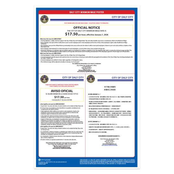 Daly City Labor Law Poster