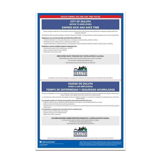 Duluth City Labor Law Poster