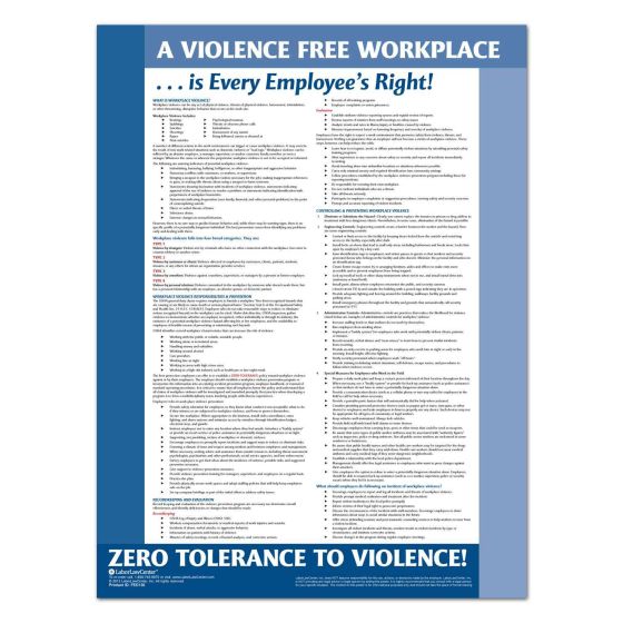 Violence Free Workplace Poster