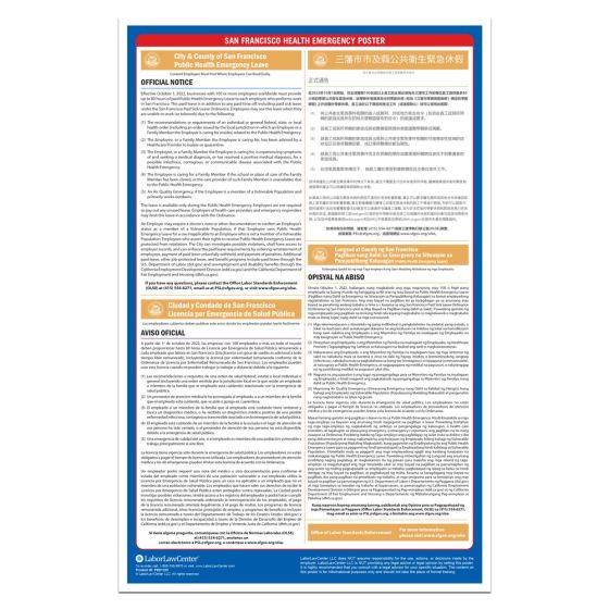 San Francisco Health Emergency Poster