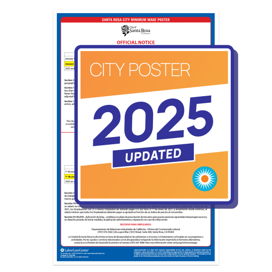 Santa Rosa City Labor Law Poster