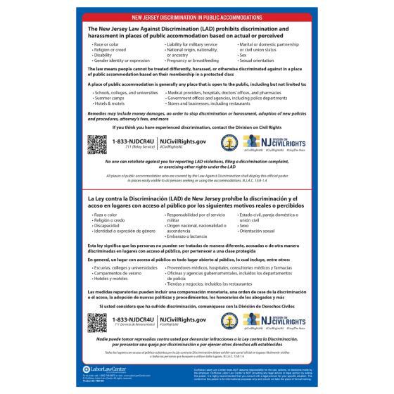 New Jersey Public Accommodation Poster