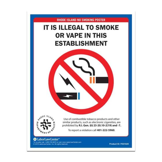Rhode Island No Smoking Poster