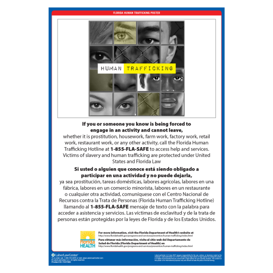 Florida Human Trafficking Poster