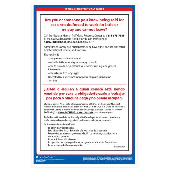 Georgia Human Trafficking Poster