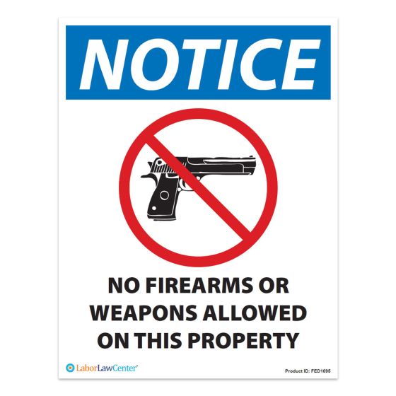No Firearms Notice