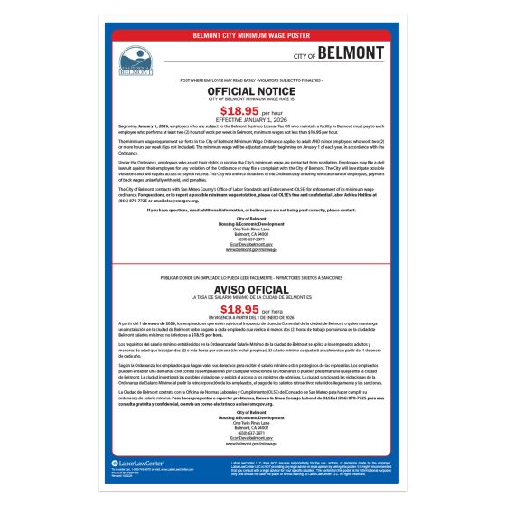 Belmont Labor Law Poster