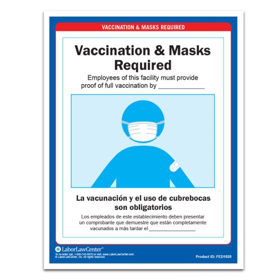 Vaccination and Masks Required Poster