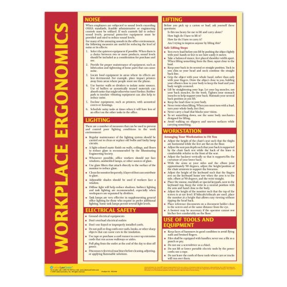 Workplace Ergonomics Safety Tips Poster