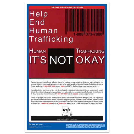 Louisiana Human Trafficking Poster
