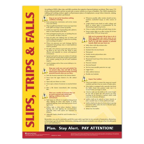 Slips, Trips, & Falls Poster