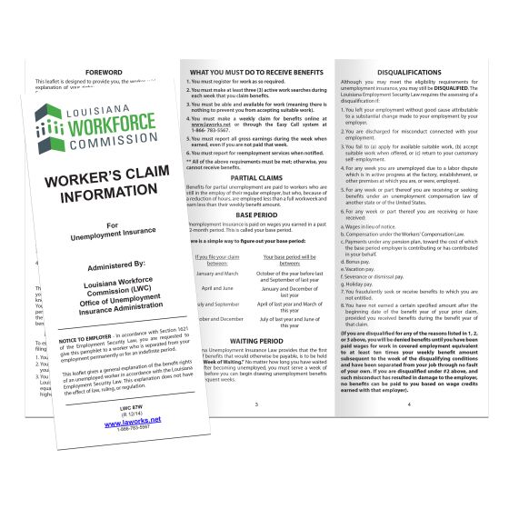 Louisiana Unemployment Insurance Pamphlet