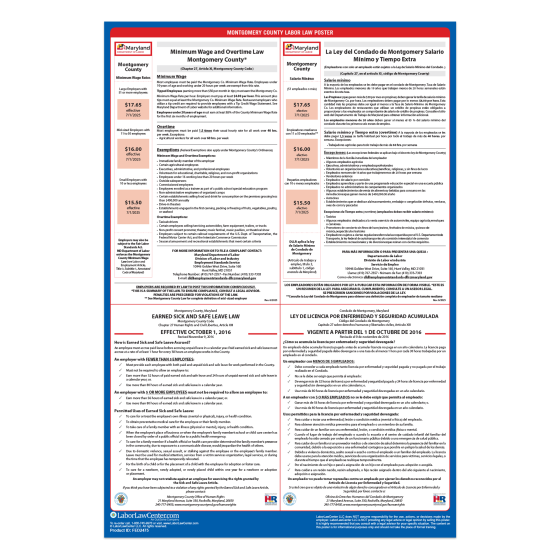 Montgomery County Labor Law Poster