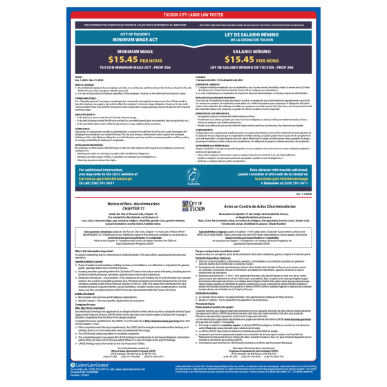 Tucson Labor Law Poster