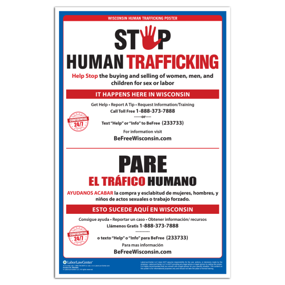 Wisconsin Human Trafficking Poster