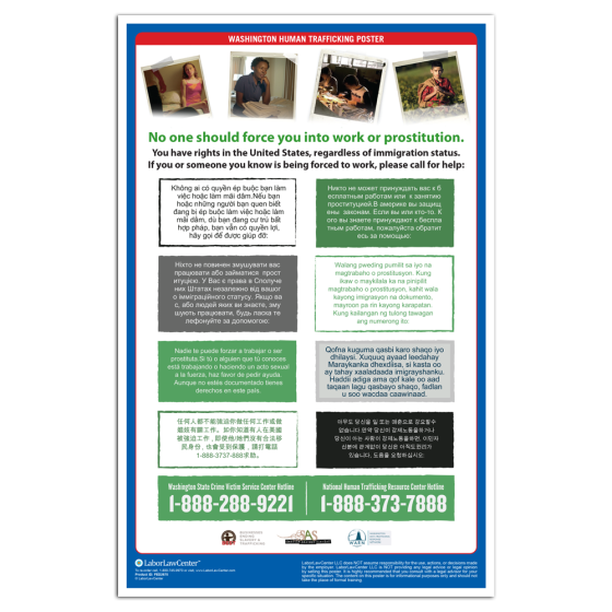 Washington Human Trafficking Poster
