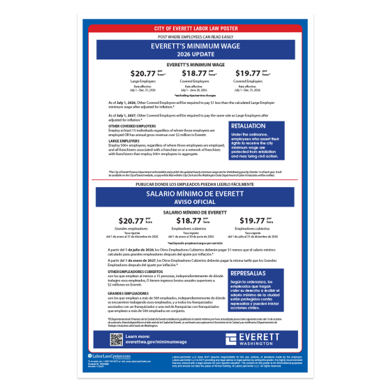 Everett Minimum Wage Poster