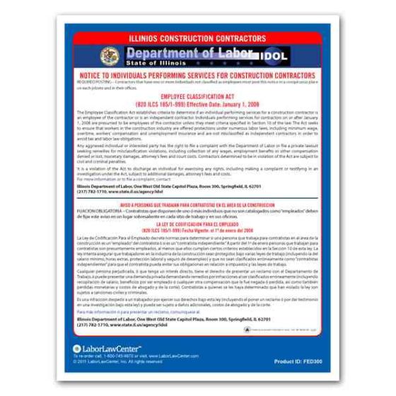 Illinois Construction Contractors Poster