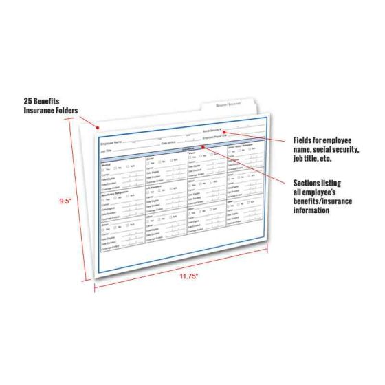 Insurance File Folder Examples Employee Benefits & Insurance Records Folder | LaborLawCenter.com