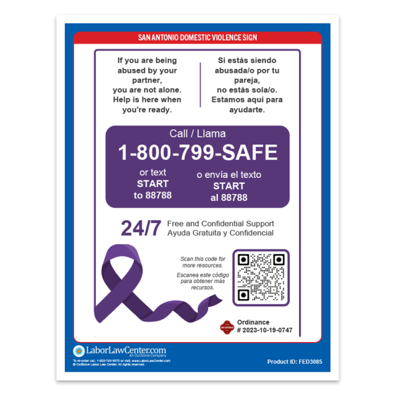San Antonio Domestic Violence Sign