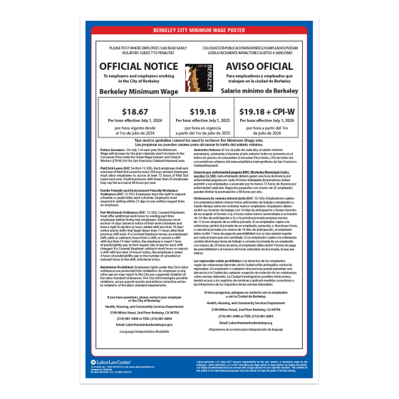 Berkeley Labor Law Poster