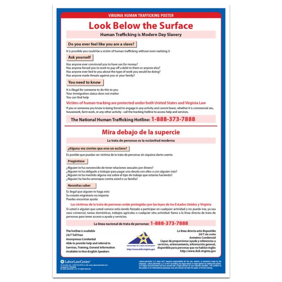 Virginia Human Trafficking Poster