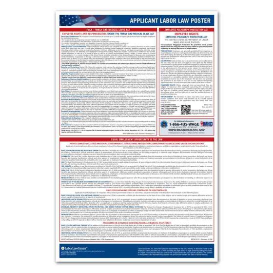 Applicant Labor Law Poster