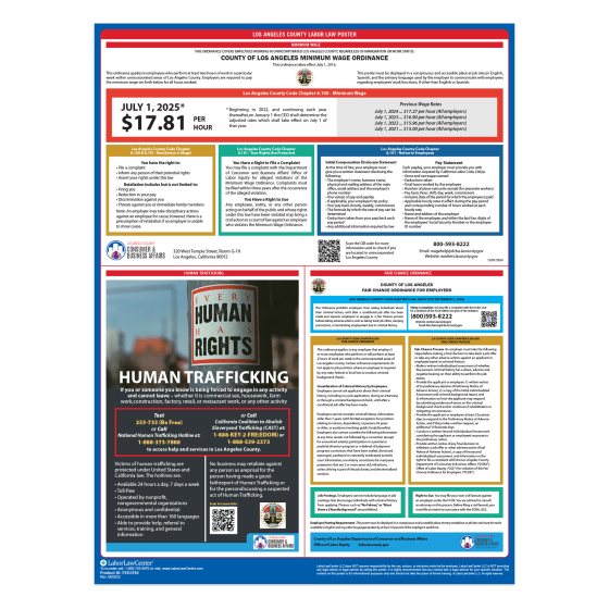 Los Angeles County Labor Law Poster