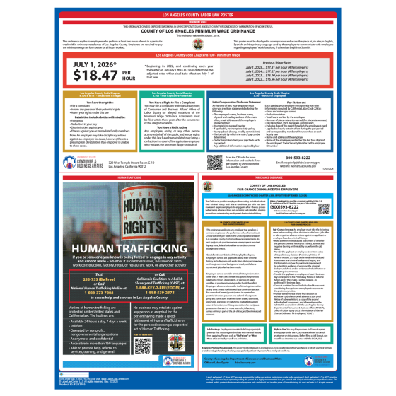 Los Angeles County Labor Law Poster