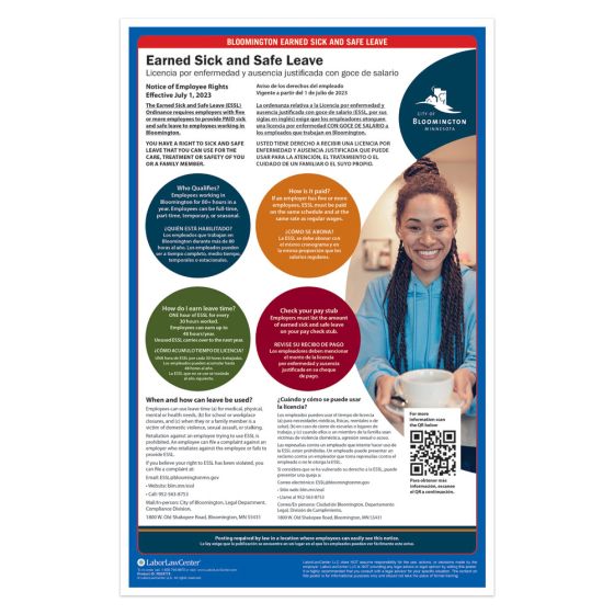 Bloomington, MN City Labor Law Poster