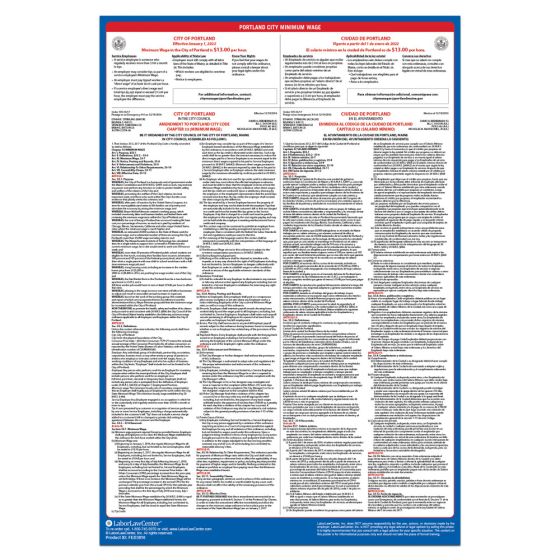 Portland Labor Law Poster